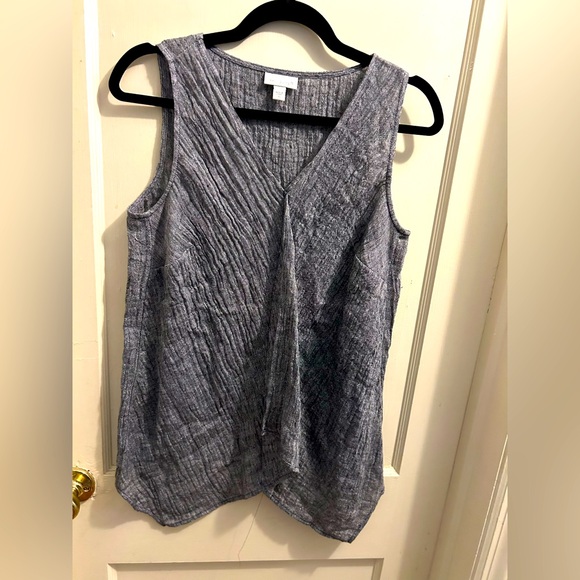 J. Jill Tops - J Jill linen sleeveless top‎ XS oversized textured